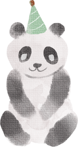 Watercolor Cute Panda