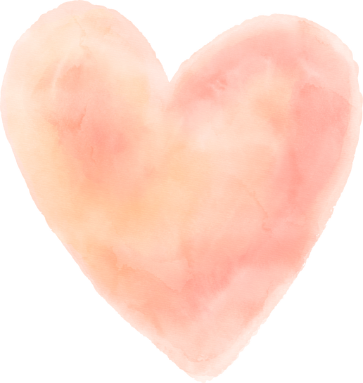 Pink watercolor heart